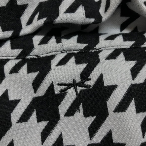 Tyler Boe Kim Dress Womens Size M Gray Black Houndstooth Cowl Neck Knit Pockets - Picture 12 of 12